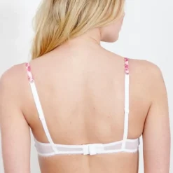 IconicSoutien-Gorge Balconnet Blanc-Rose- Flower Bomb