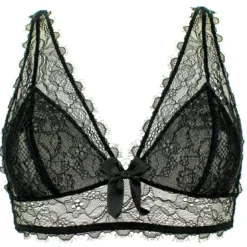 IconicSoutien-Gorge Triangle Noir en dentelle- Exquise