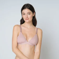 IconicSoutien gorge triangle en maille rose blush