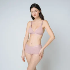 IconicSoutien gorge triangle en maille rose blush