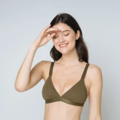 IconicSoutien gorge triangle en maillekaki