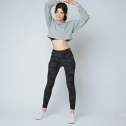 IconicSweat capuche crop top Coton Femme gris