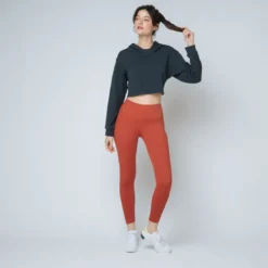 IconicSweat capuche crop top Coton Femme bleu