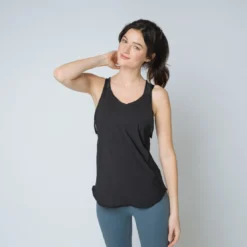 IconicTop de sport bi-matière Femme noir en nylon