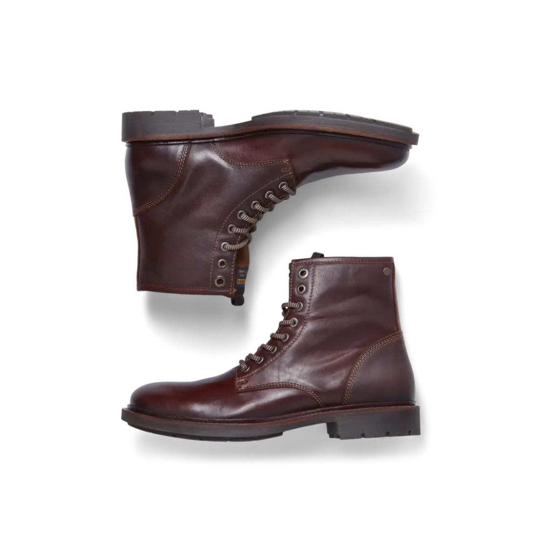 Jack & JonesBottes homme marron lacets cuir Raj
