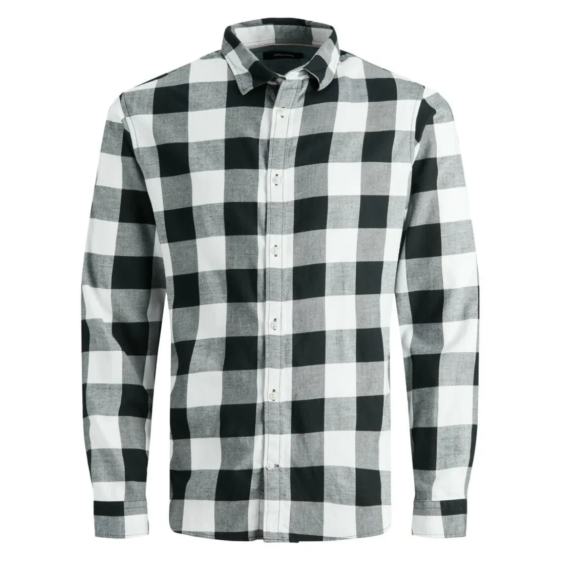 Jack & JonesChemise à carreaux Slim Fit Col chemise Manches longues Blanc en coton