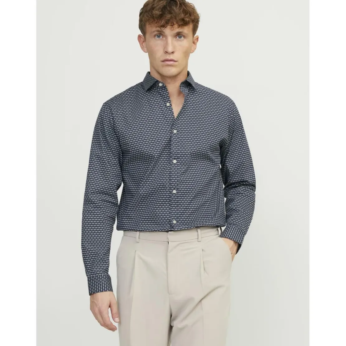 Jack & JonesChemise homme bleu en coton