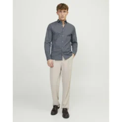 Jack & JonesChemise homme bleu en coton