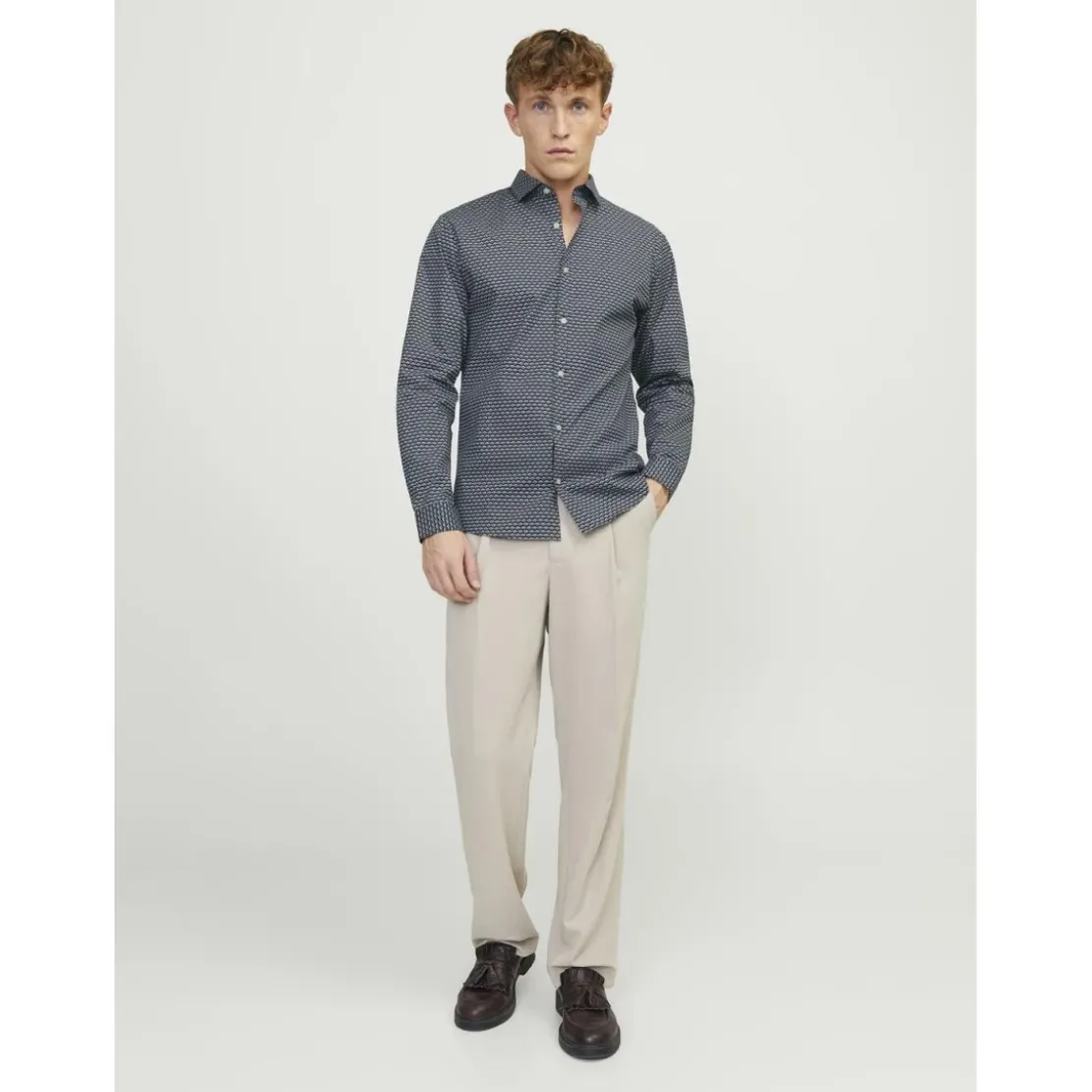 Jack & JonesChemise homme bleu en coton
