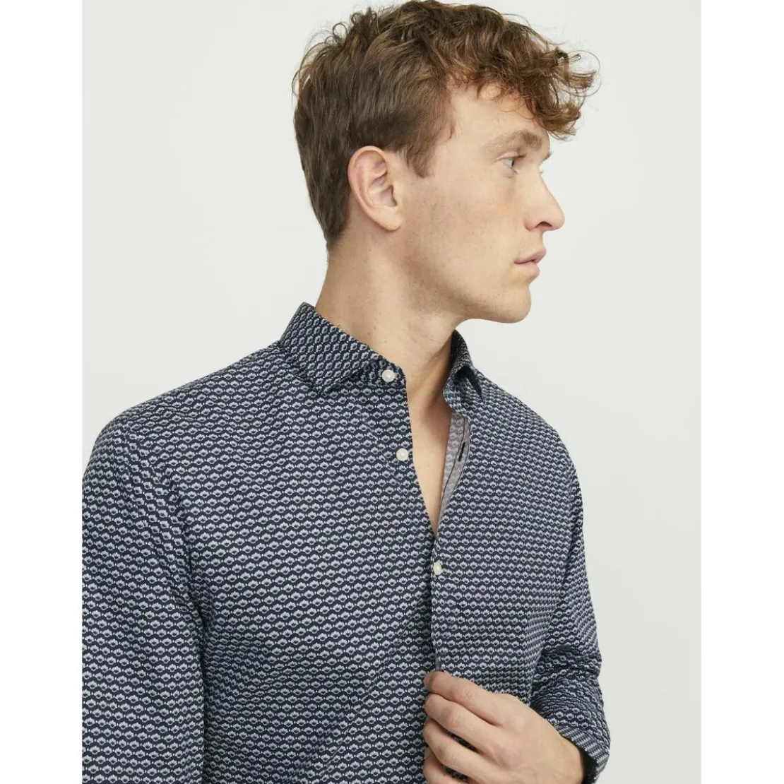 Jack & JonesChemise homme bleu en coton