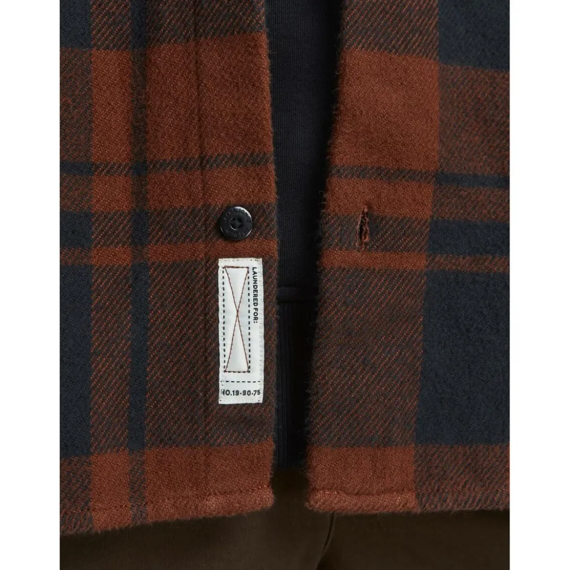 Jack & JonesChemise homme Comfort Fit Manches longues Marron foncé en coton