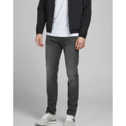 Jack & JonesCoupe slim droite Slim Straight Fit Gris en coton Rhys