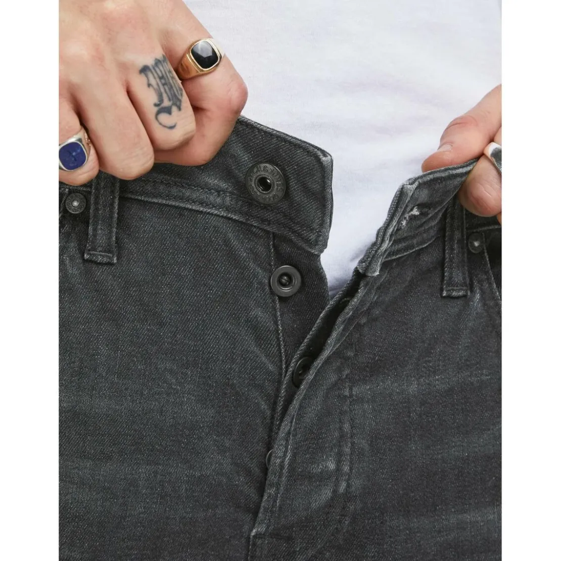 Jack & JonesCoupe slim droite Slim Straight Fit Gris en coton Rhys