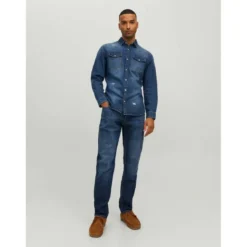 Jack & JonesJean coupe confort Tapered Fit Bleu en coton Van