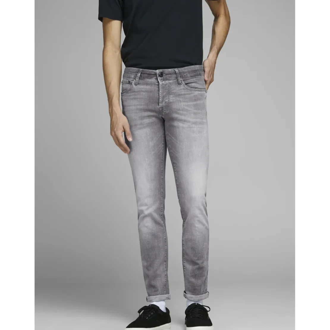 Jack & JonesJean slim Fit Gris en coton Jules