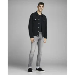 Jack & JonesJean slim Fit Gris en coton Jules