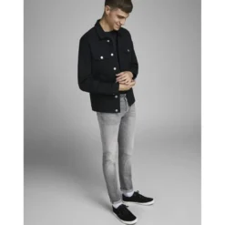 Jack & JonesJean slim Fit Gris en coton Jules