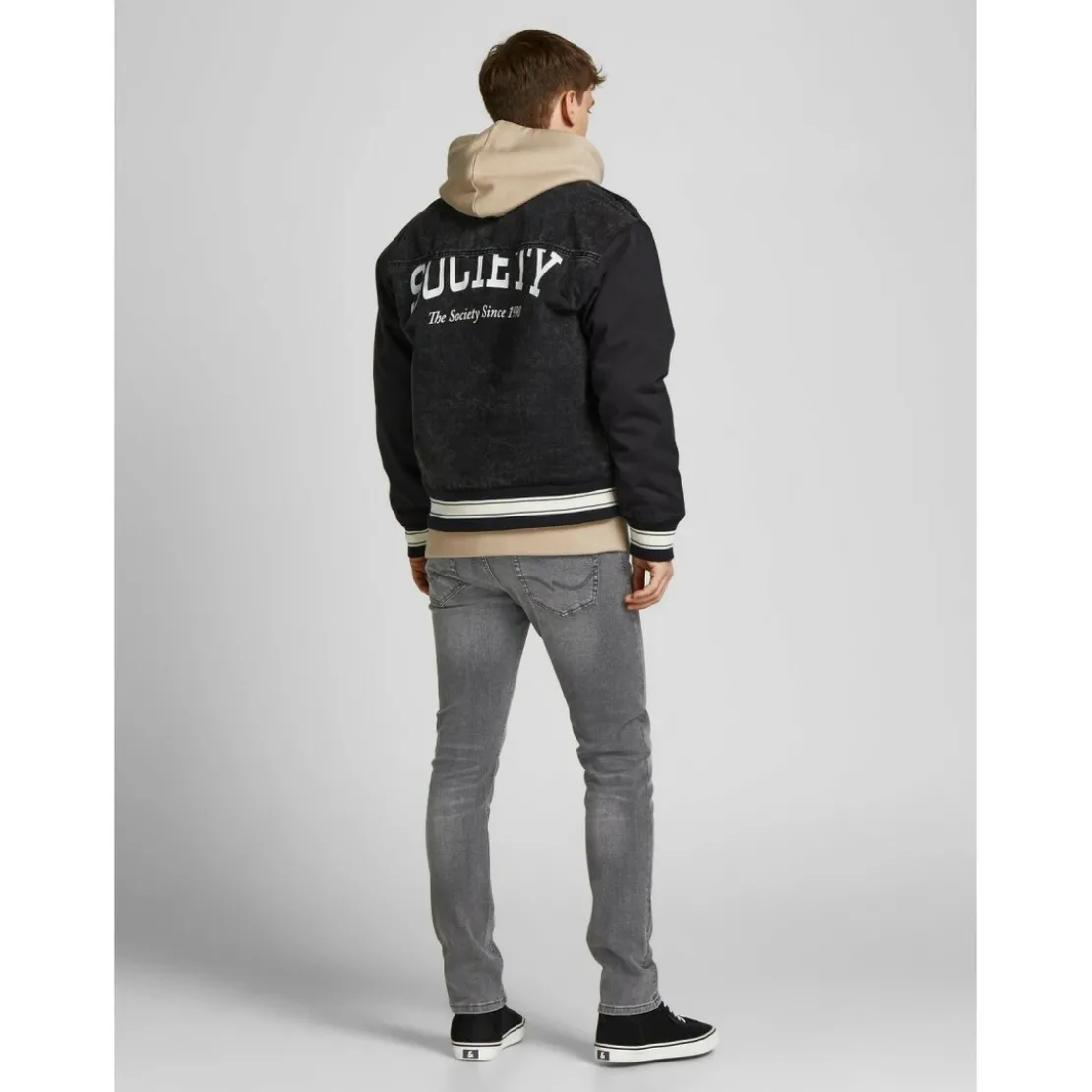 Jack & JonesJean slim Fit Gris en coton Owen