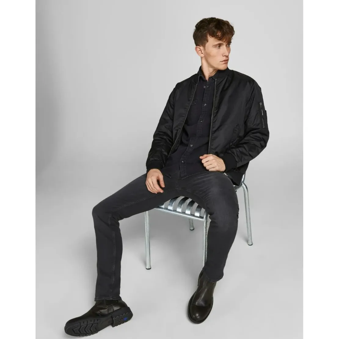 Jack & JonesJean slim Fit Noir en coton Cain