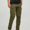 Jack & JonesPantalon cargokaki Dirk en coton