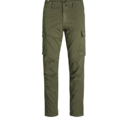 Jack & JonesPantalon cargokaki Dirk en coton