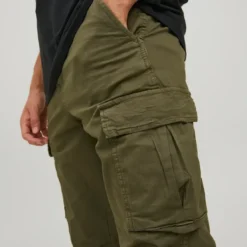 Jack & JonesPantalon cargokaki Dirk en coton