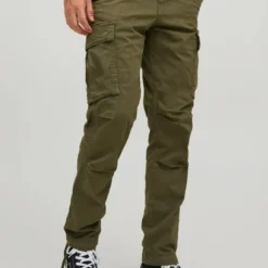 Jack & JonesPantalon cargokaki Dirk en coton