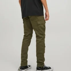Jack & JonesPantalon cargokaki Dirk en coton