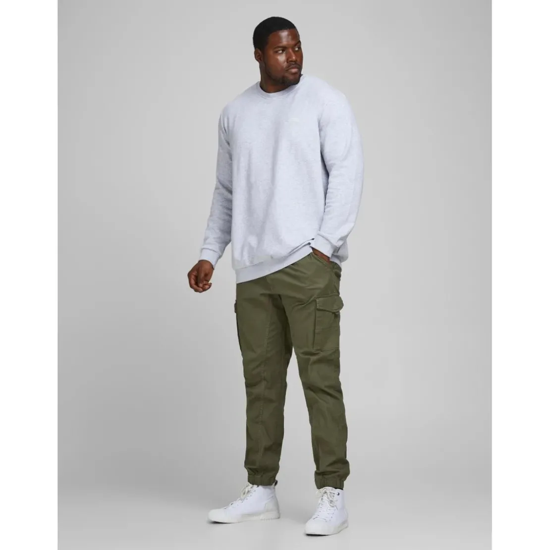 Jack & JonesPantalon cargo Slim Tapered Fit Vert foncé en coton
