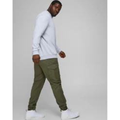 Jack & JonesPantalon cargo Slim Tapered Fit Vert foncé en coton
