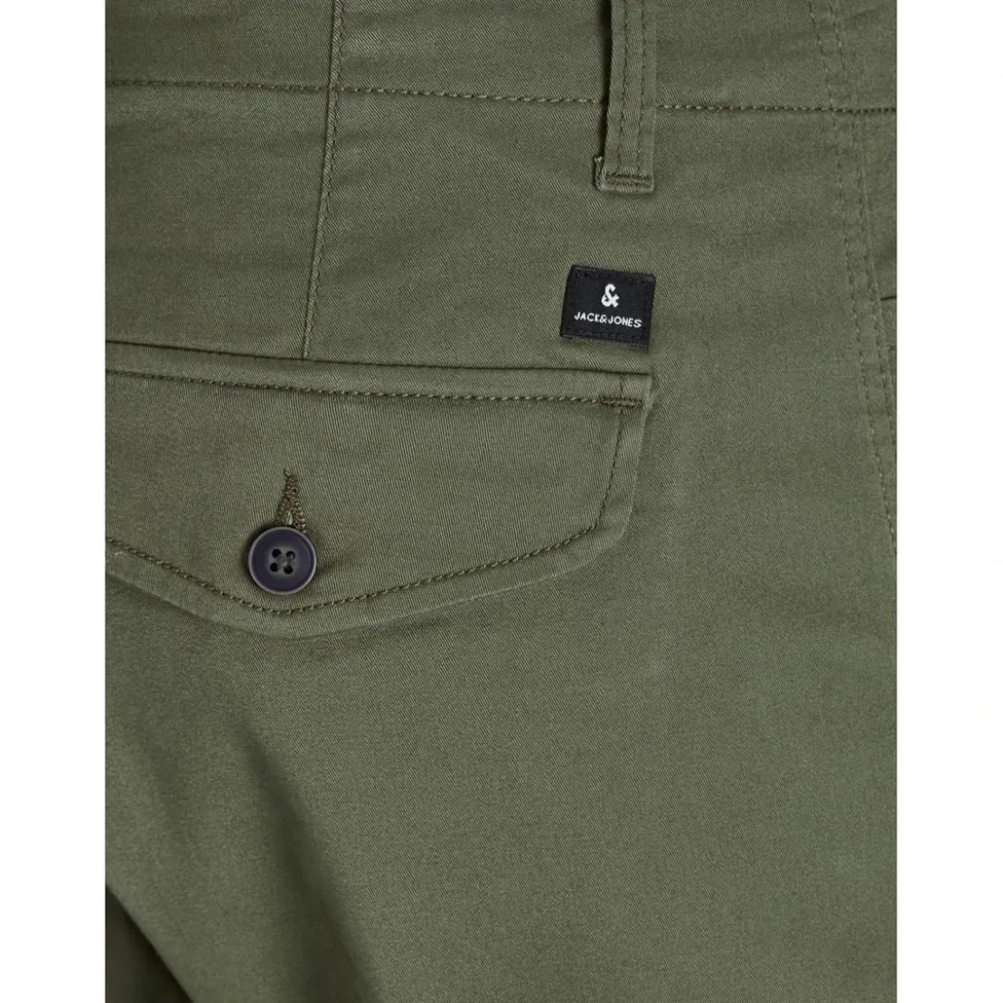 Jack & JonesPantalon cargo Slim Tapered Fit Vert foncé en coton