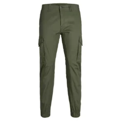 Jack & JonesPantalon cargo Slim Tapered Fit Vert foncé en coton