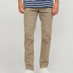 Jack & JonesPantalon chinos beige brun Anis en coton