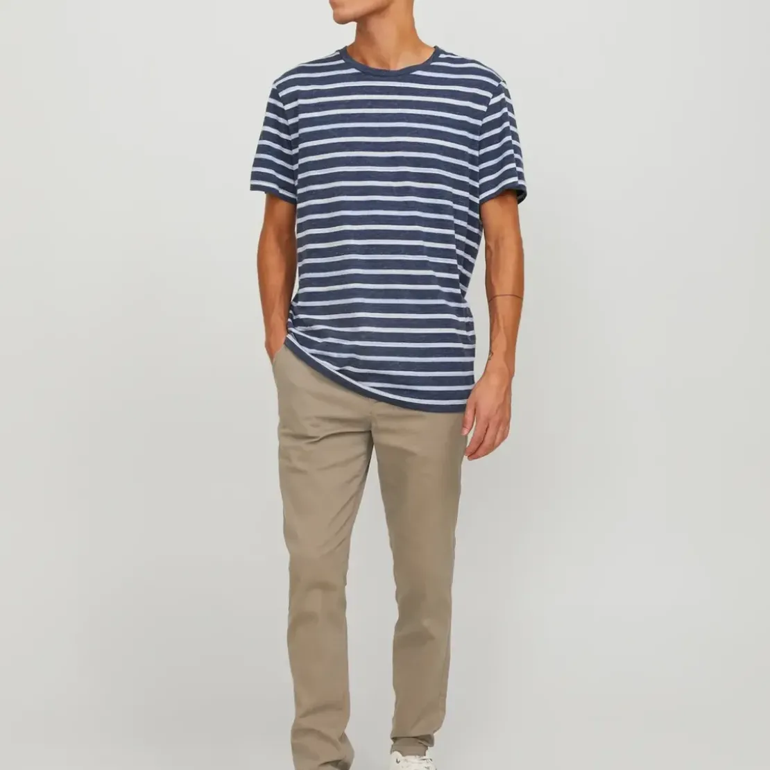 Jack & JonesPantalon chinos beige brun Anis en coton