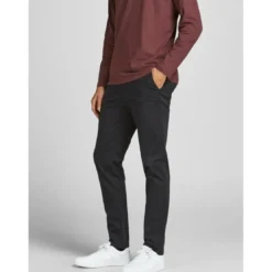 Jack & JonesPantalon chino Slim Fit Noir en coton Tony