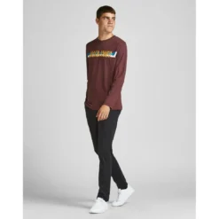 Jack & JonesPantalon chino Slim Fit Noir en coton Tony