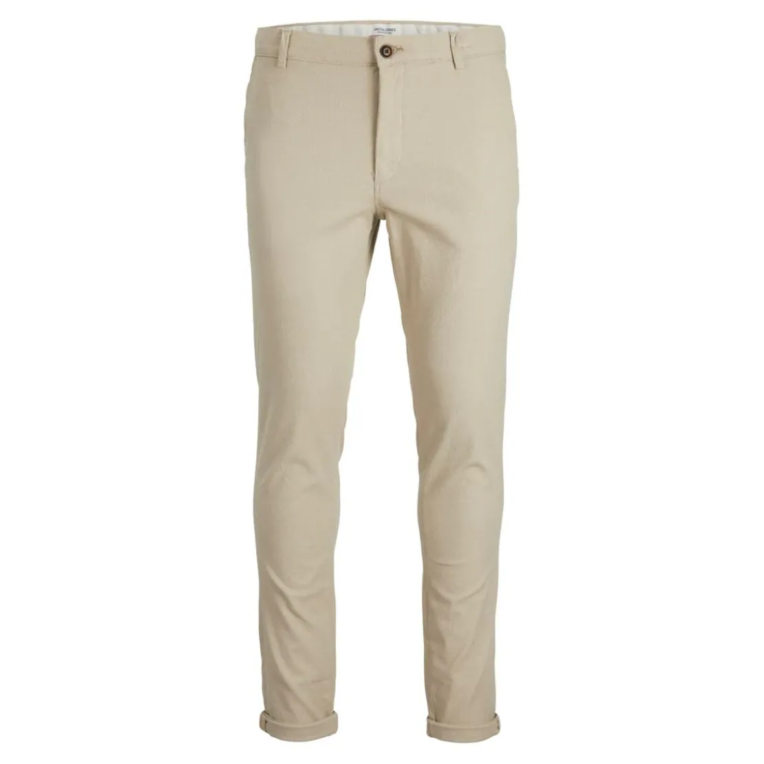 Jack & JonesPantalon chino Slim Fit Gris beige en coton Quinn