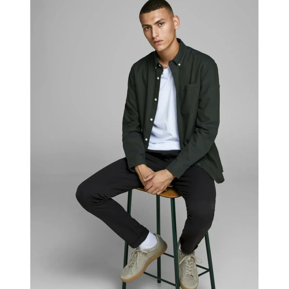 Jack & JonesPantalon chino Slim Fit Noir Raul