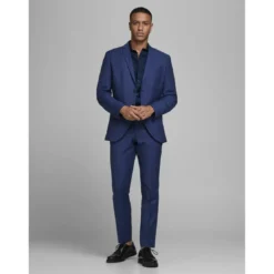 Jack & JonesPantalon habillé Super Slim Fit Bleu Marine Flynn