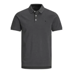 Jack & JonesPolo Slim Fit Polo Manches courtes Gris Foncé en coton Kurt