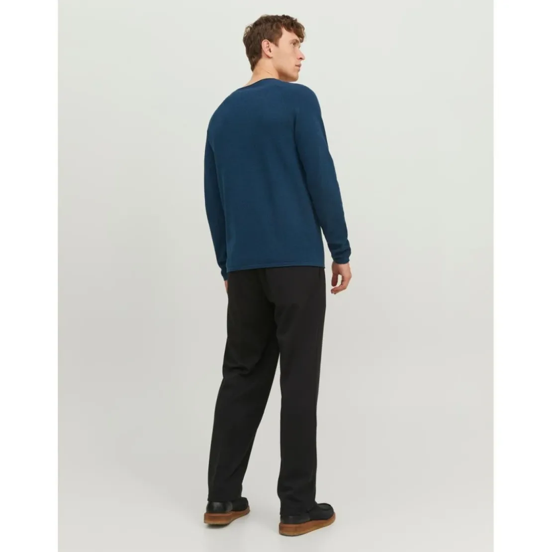 Jack & JonesPull en maille Col rond Manches longues Turquoise foncé Cain