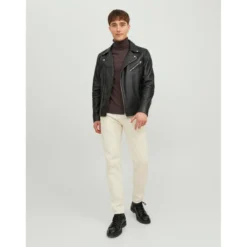 Jack & JonesPull en maille Col tortue Manches longues Marron foncé