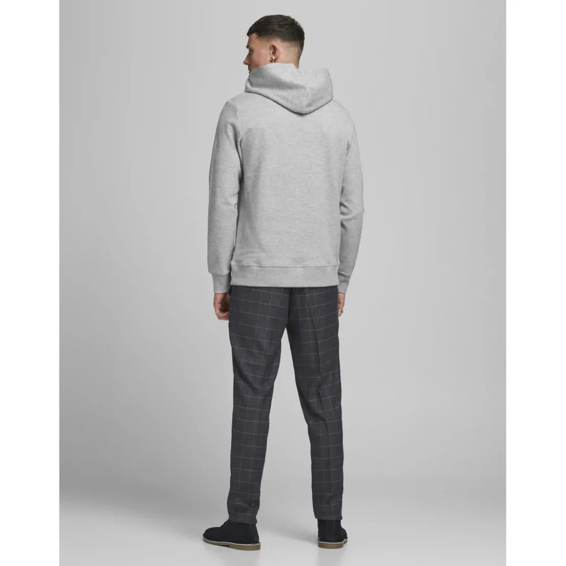 Jack & JonesSweat à capuche Standard Fit Manches longues Gris Clair en coton Luka Yves
