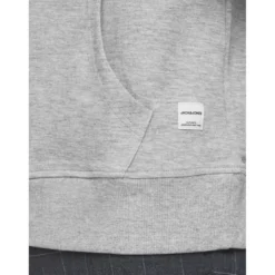 Jack & JonesSweat à capuche Standard Fit Manches longues Gris Clair en coton Luka Yves