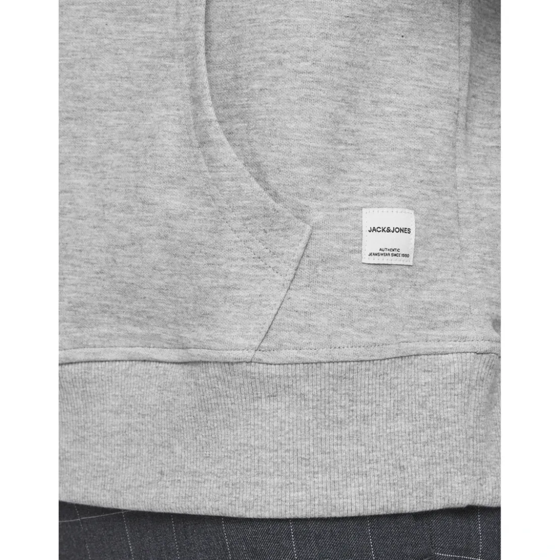 Jack & JonesSweat à capuche Standard Fit Manches longues Gris Clair en coton Luka Yves