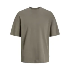 Jack & JonesT-shirt Loose Fit Col rond Manches courtes Gris Foncé en coton