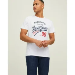 Jack & JonesT-shirt Regular Fit Col rond Manches courtes Noir en coton Troy