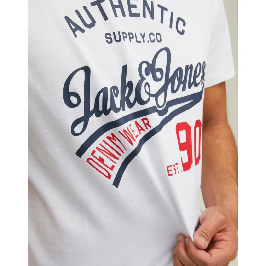 Jack & JonesT-shirt Regular Fit Col rond Manches courtes Noir en coton Troy