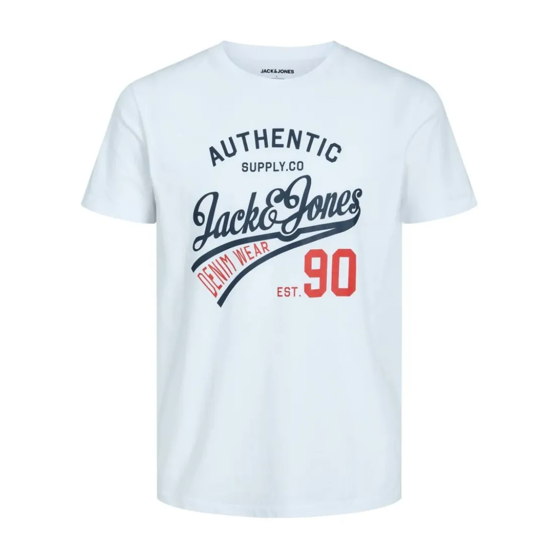 Jack & JonesT-shirt Regular Fit Col rond Manches courtes Noir en coton Troy