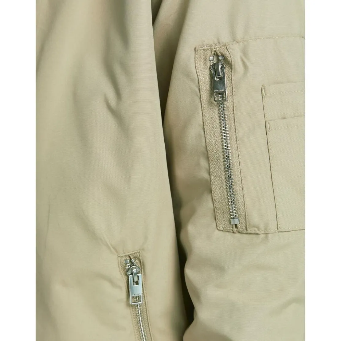 Jack & JonesVeste bomber Courte Baseball Manches longues Gris Clair beige
